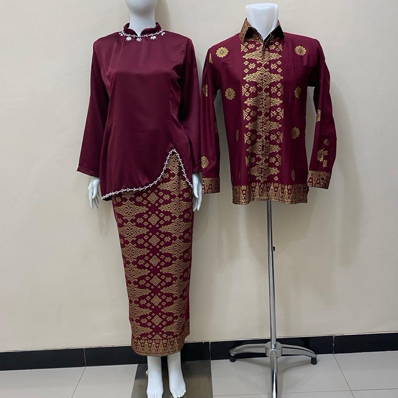 BATIK COUPLE MAROON GOLD
