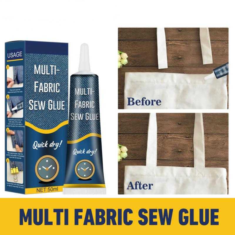 

Jue-Fish Cairan Liquid Lem Perekat Kain Kulit Sew Glue 50ml - js009