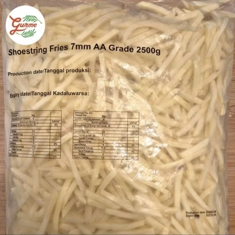 

Kentang Goreng Beku Shoestring Impor Merk AVIKO Asli 2,5 kg Original Imported French Fries Shoestring Cut