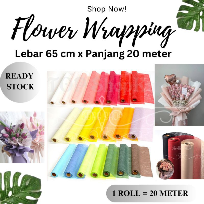 

Flower Wrapping Basic Spunbond Premium/ Kertas Tissue Polos / Pembungkus Kado / Wrapping Kit /Pembungkus Bunga / Handycraft / Souvenir / (1 roll)