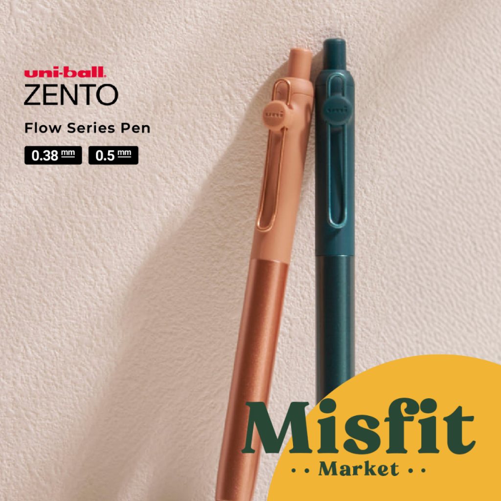 

UniBall Zento UBN-ZF Flow Ballpoint Pen 0.38 0.5 mm Pulpen Bolpoin Uni Ball