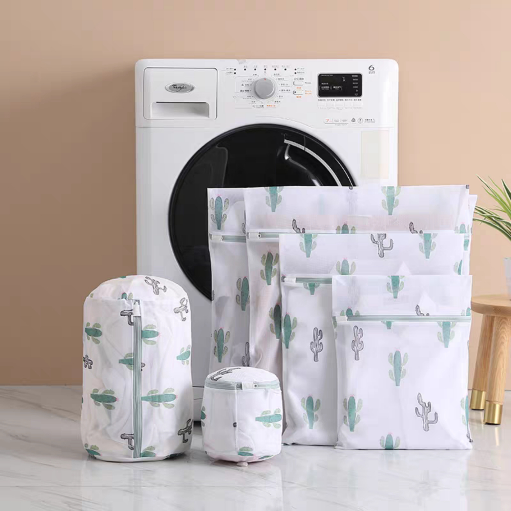 Set laundry bag jaring buat pakaian dalam kaos baju Kaktus /Set tas binatu jaring tas cuci bra