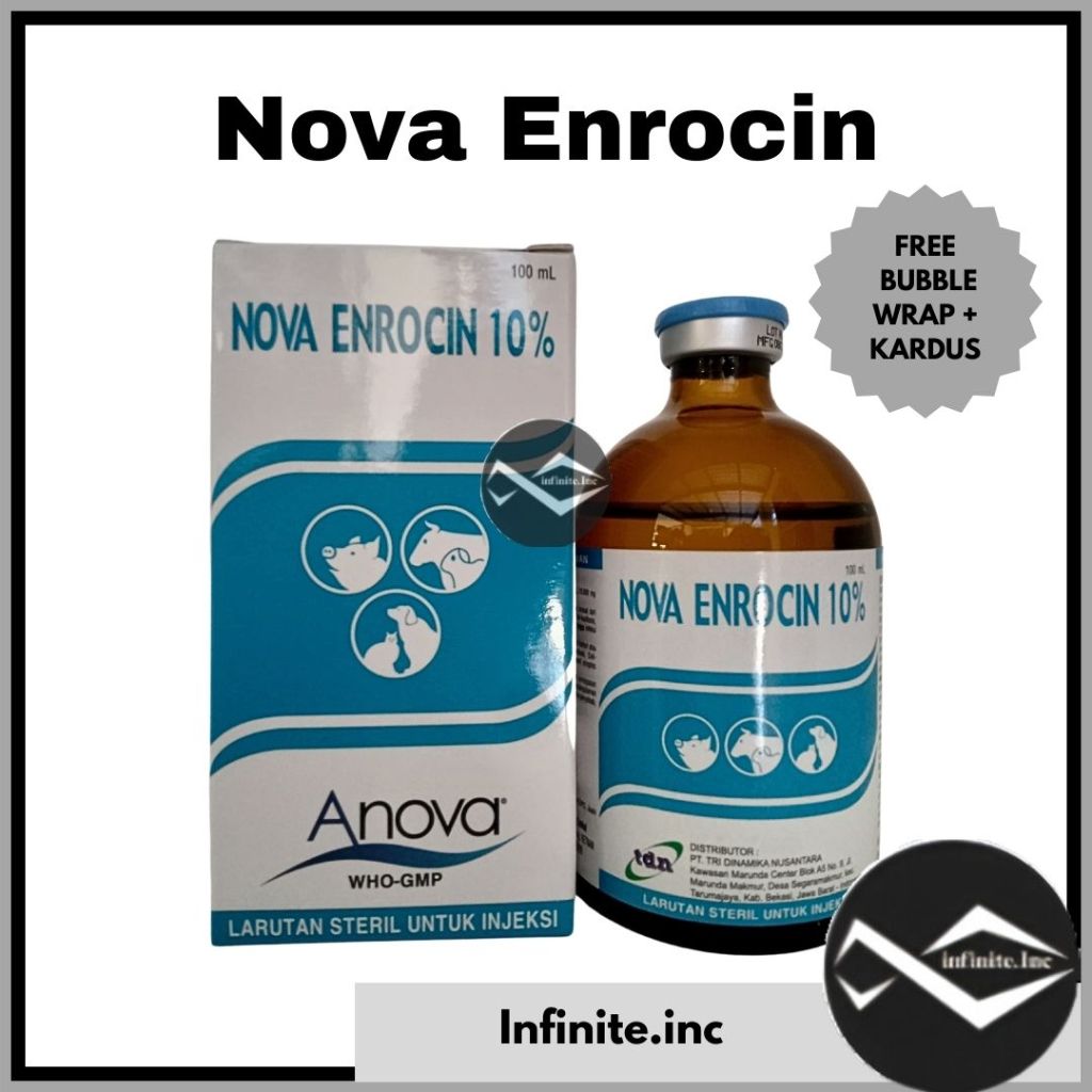 NOVA-ENROCIN 10% 100 ml- LIKE INTERFLOX INJECT ROXINE SANBE