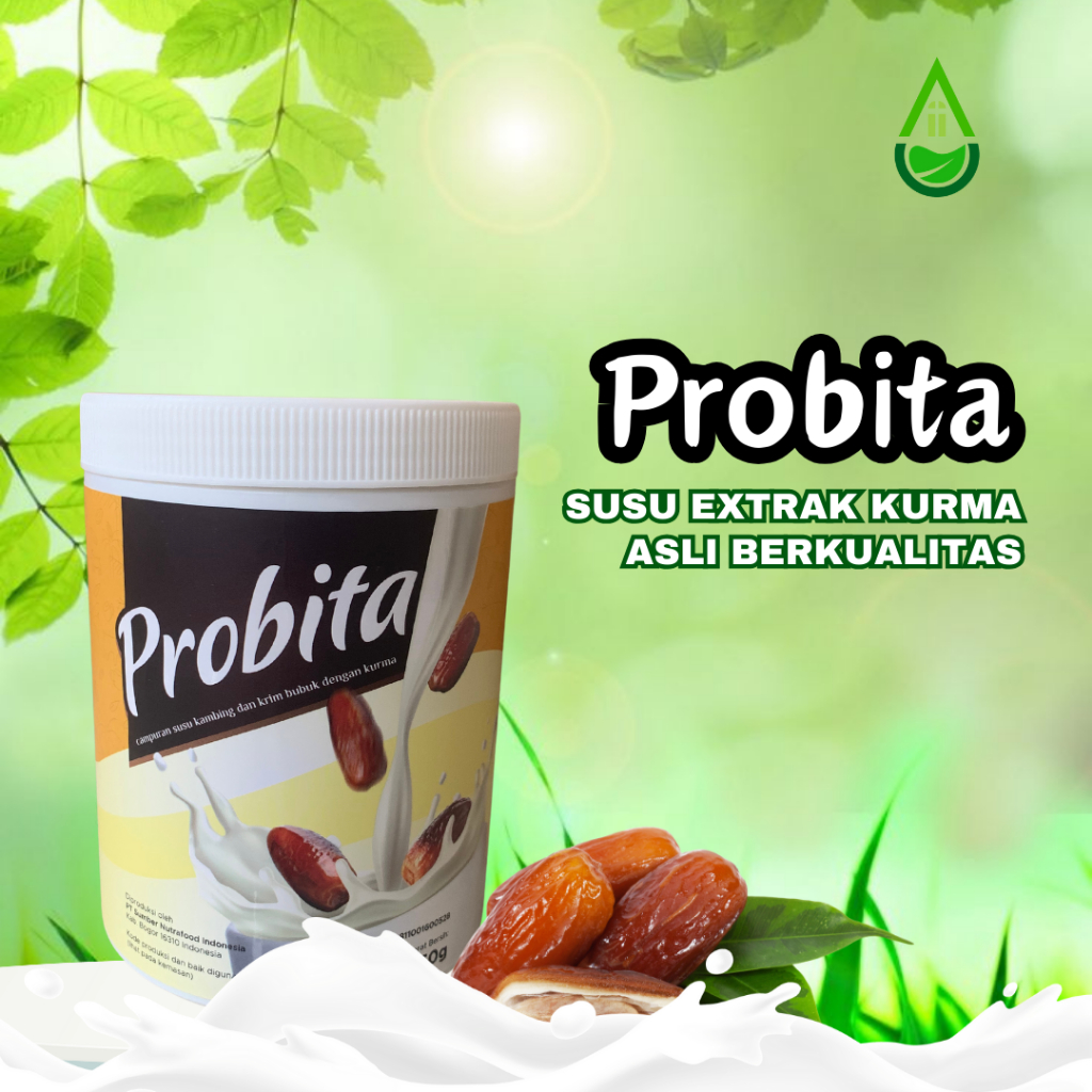 

Probita Susu Kurma Tinggi Kalsium Kaya Protein Suplemen Peninggi Badan BPOM & Halal 1 Box isi 10 Sachet