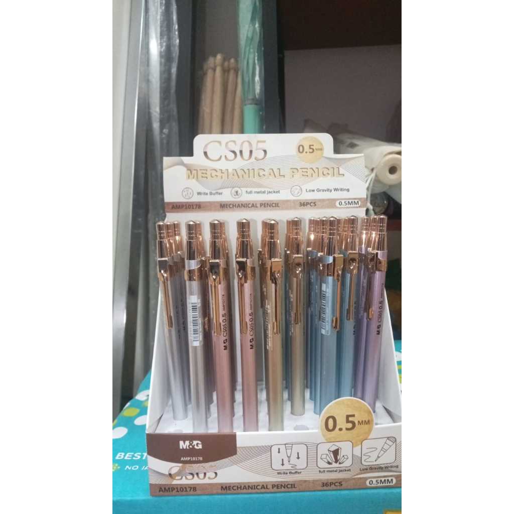 

M&G Metal Mechanical Pencil Pastel Color / Pensil Mekanik Besi 0.5mm Nyaman Digenggam