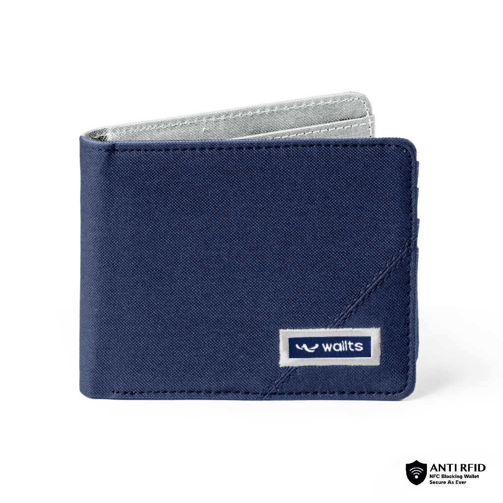 Wallts Keio Navy Grey - Dompet Pria Dompet Lipat Pria Wallet Pria
