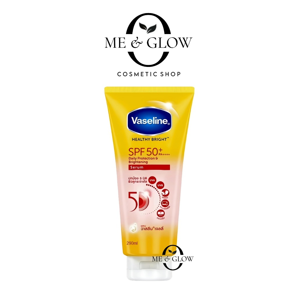 VASELINE HEALTHY BRIGHT SPF 50+ SERUM 290ml - BODY LOTION SUNSCREEN VASELINE - ORIGINAL THAILAND