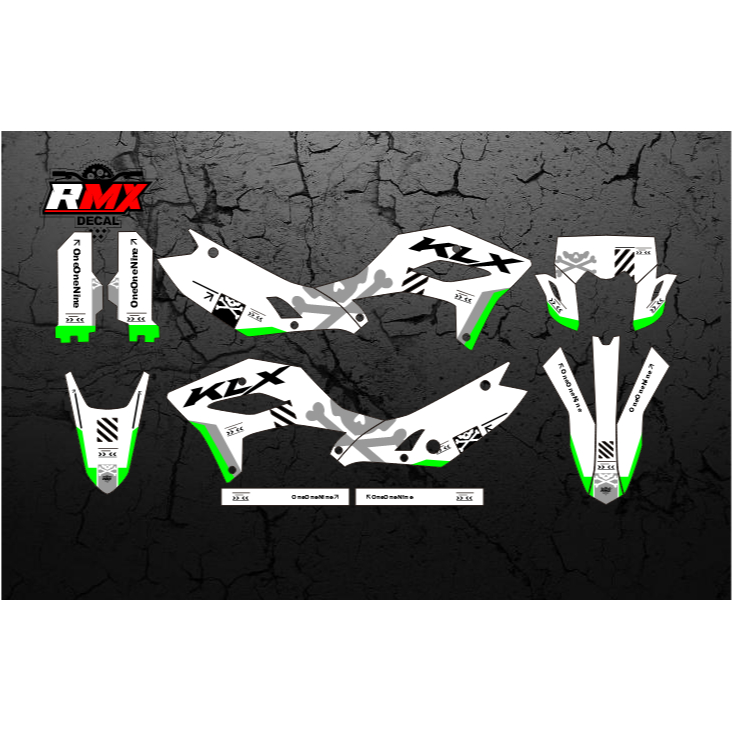 DECAL KLX 230 SM 2024 FULLBODY (004) DEKAL STIKER KLX 230 R S SE 2025 HITAM HIJAU, MERAH, KUNING, BI