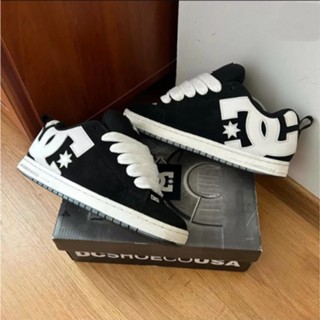 TERKINISepatu DC Gemuk Pria-Wanita Sepatu Gembung Hitam Putih / Sepatu Gemuk DC