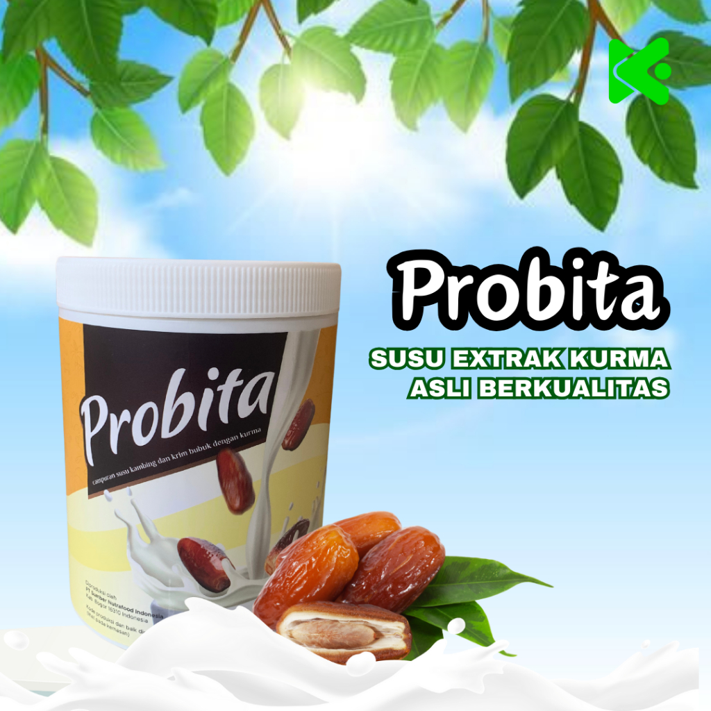 

Probita Susu Kurma Tinggi Kalsium Kaya Protein Suplemen Peninggi Badan BPOM & Halal 1 Box isi 10 Sachet