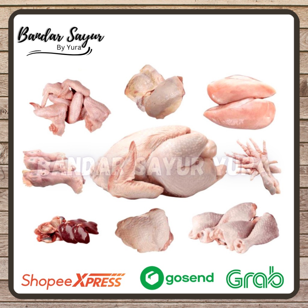 

PO HARGA BANDAR Daging Ayam 500gr Dada Paha Sayap Fillet Ceker Kepala Kulit Bandung | Bandar Sayur