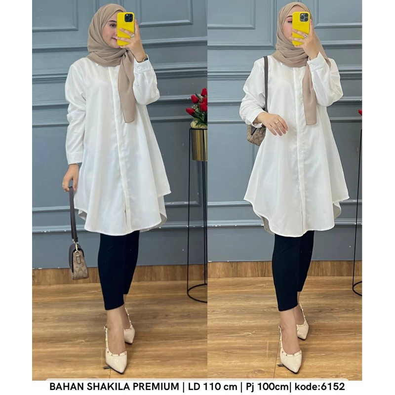 Grace lee grosir Only Tunik khusus putih sku 6152