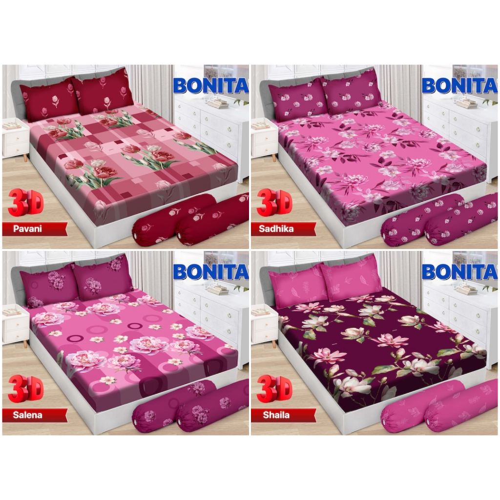 Sprei Bonita Size 180 x 200 ( 6 kaki ) Motif Bunga 1