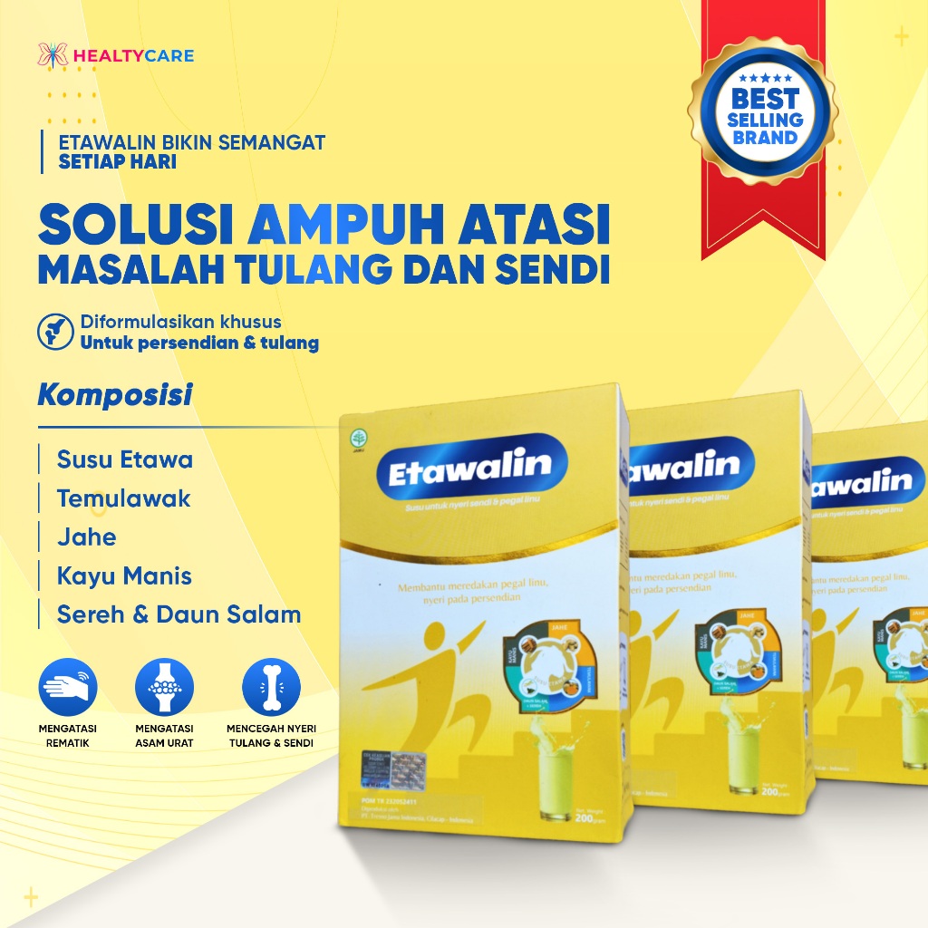

PAKET AKUT 3 BOX ETAWALIN - Bantu Atasi Rematik, Kesemutan, Syaraf Kejepit dan Pegal Linu