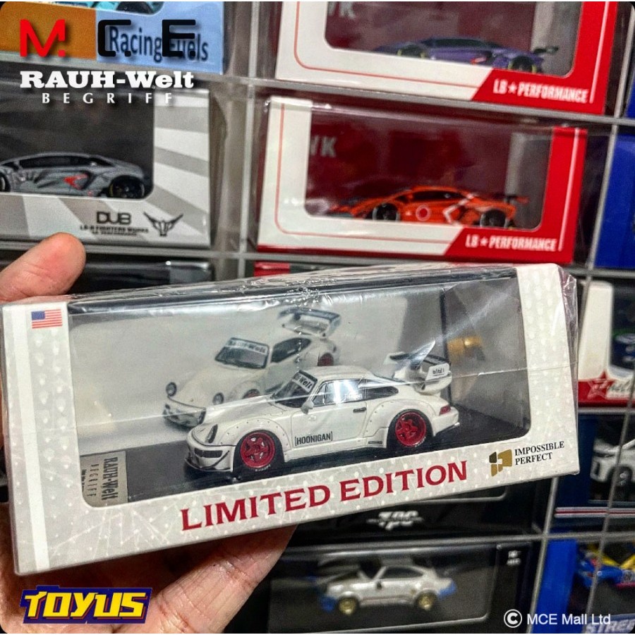 MCE Impossible Perfect - Porsche RWB 964 Hoonigan White Red Velg Limited - Rauh Welt Begriff