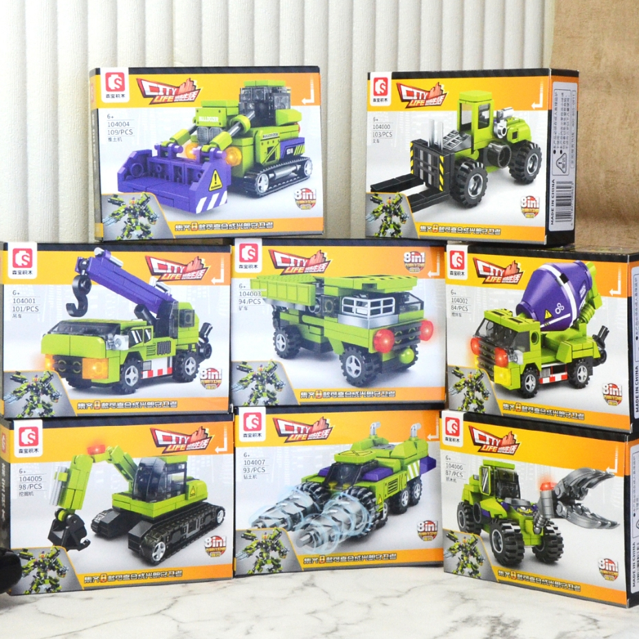 Block City- Sembo Car & Robot Block 8 in 1 || Mainan Sembo Block Mobil Kontruksi transformers Robot