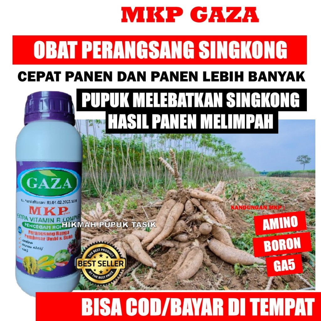 MKP GAZA 500 ML Pupuk Kalsium Pelebat Buah dan Umbi Singkong Tanpa Rontok Untuk Semua Tanaman - Kals