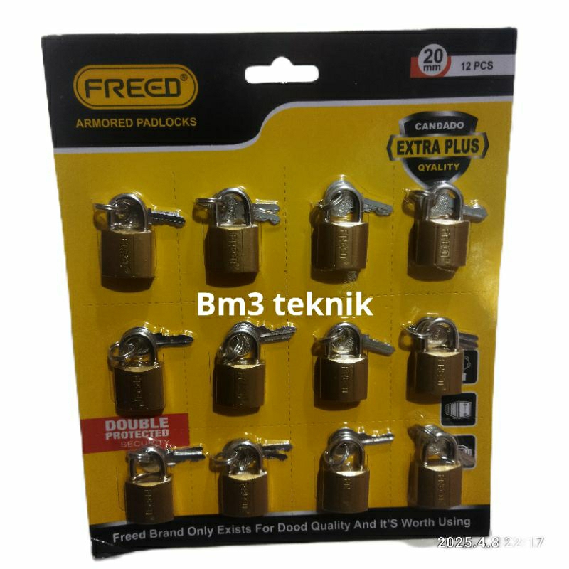 FREED GEMBOK 20 MM  GEMBOK KOTAK AMAL LEMARI