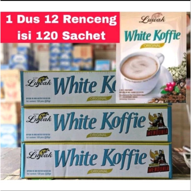 

kopi white koffe 1 dus isi 120 saset