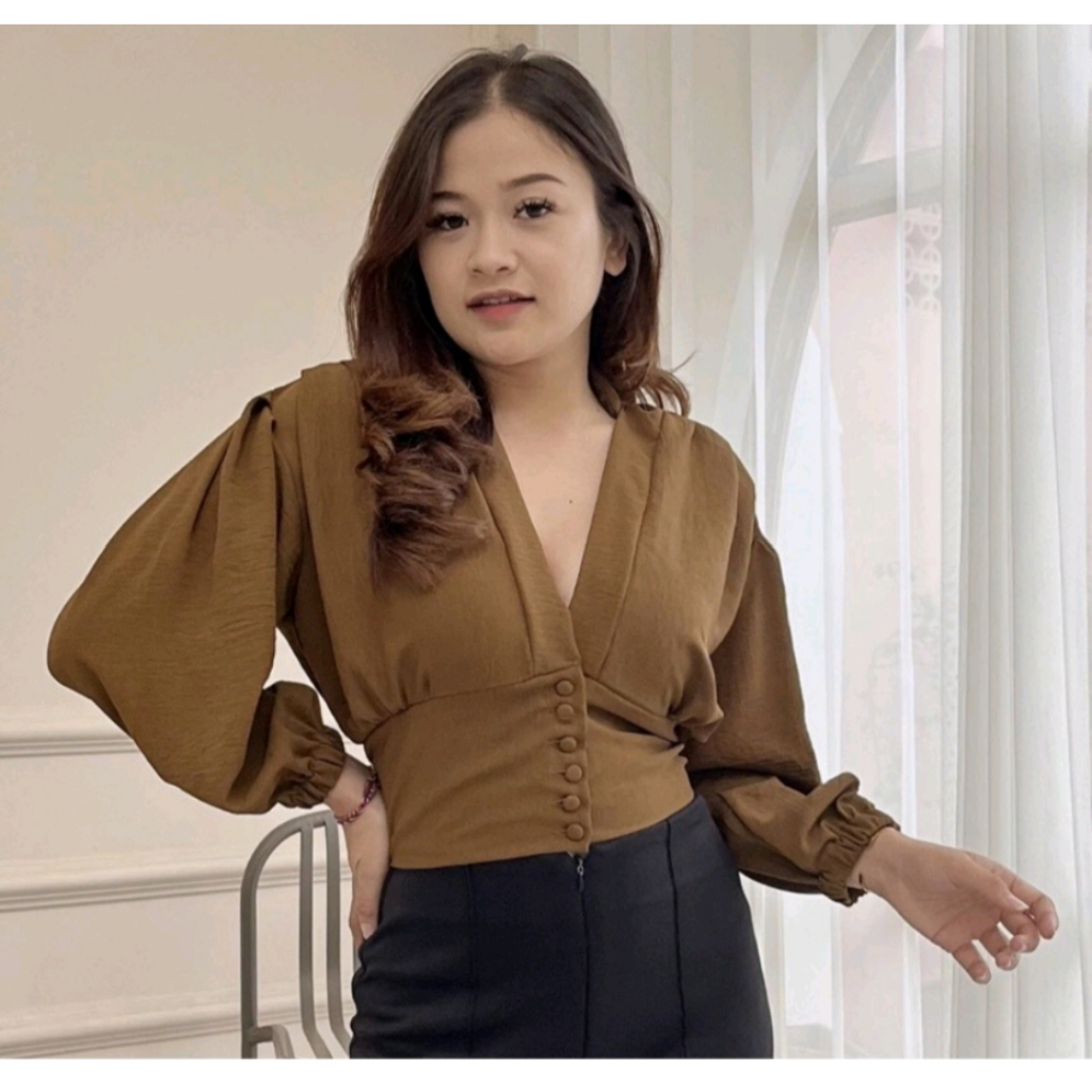 Maurin crop top wanita kekinian atasan wanita crop