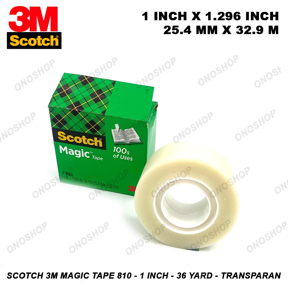

Scotch 3M Magic Tape 810 - 1 Inch - 36 Yard - Transparan