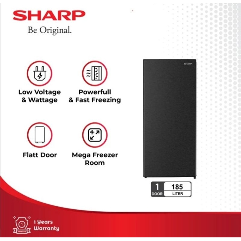 KULKAS FREEZER 1 PINTU 8 RAK SHARP FJ198 KULKAS FREEZER 8RAK
