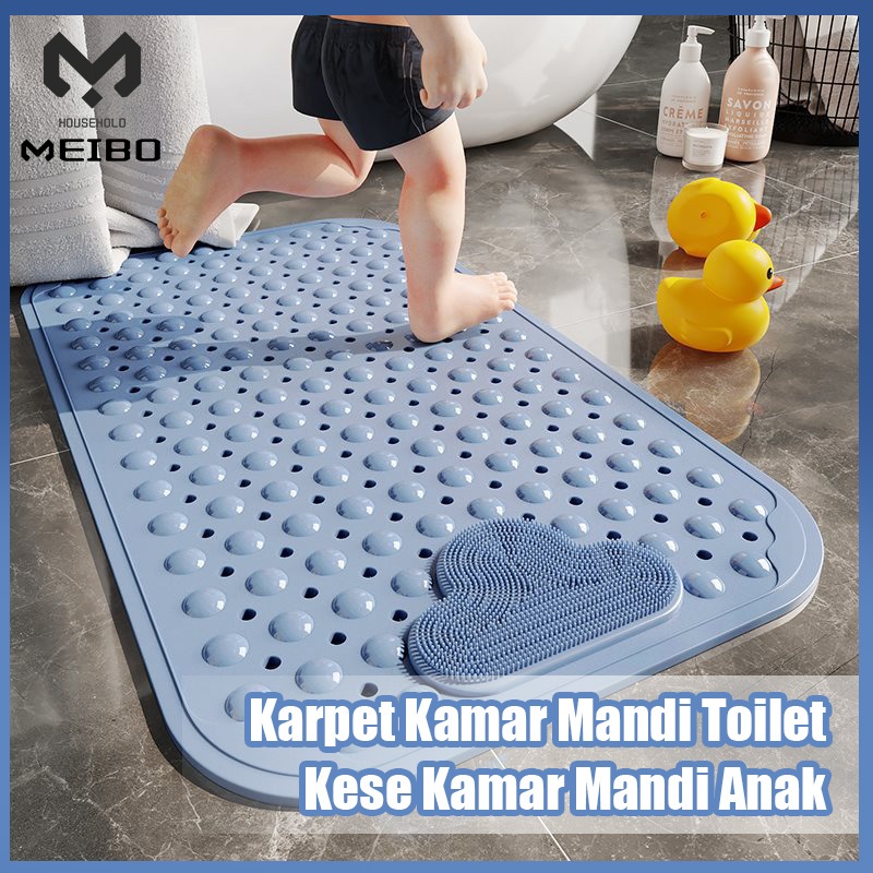 Keset Kamar Mandi Anak / Keset Kaki Mandi Anti Slip Suction Cup / Keset Pijat Kamar Mandi Karet /