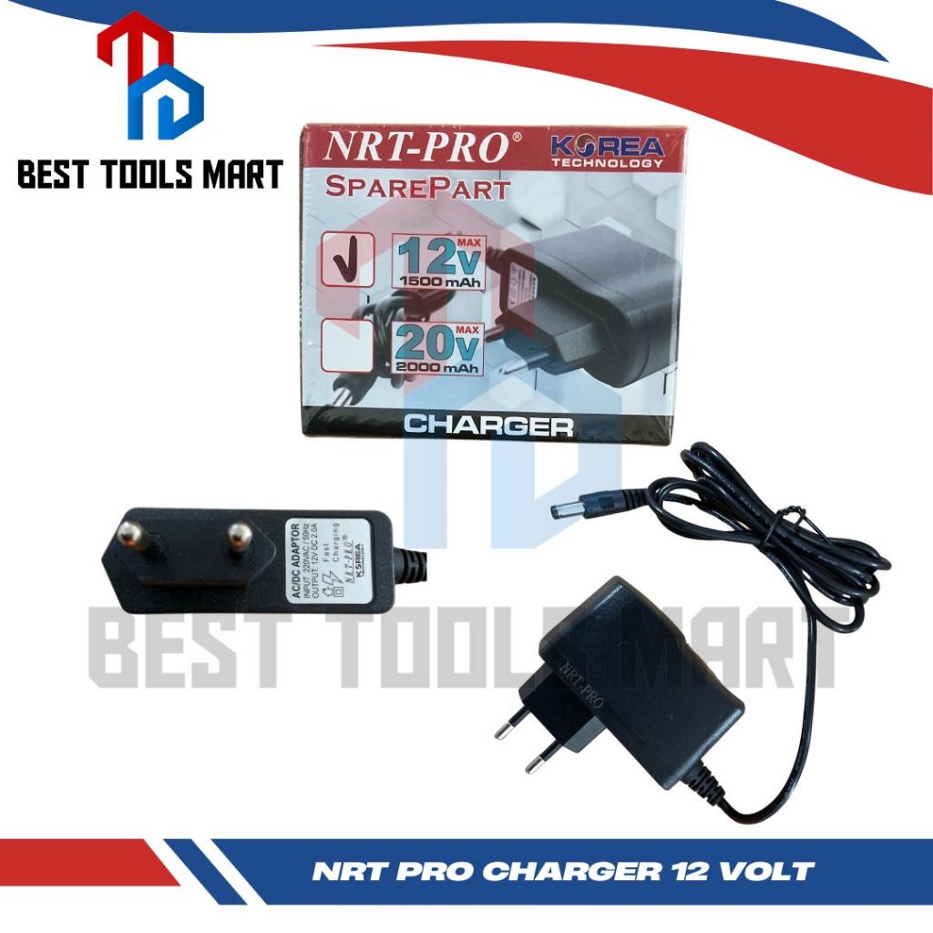 NRT-PRO Adaptor Charger 12V Cas Mesin Bor Cordless Drill Baterai Batre Adapter DC330 DC 330 Adaptor 