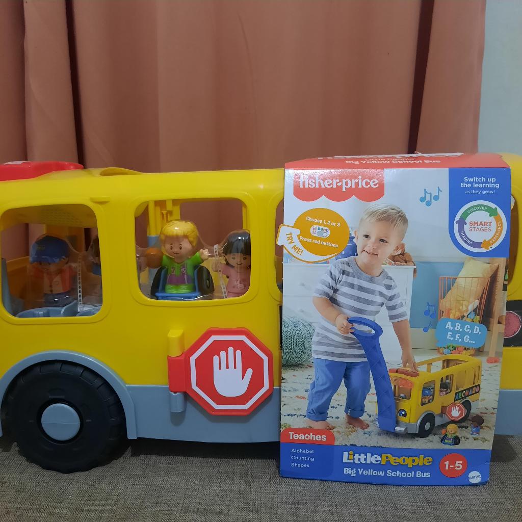 Fisher-Price - Little People Big Yellow School Bus Musical Pull Toy