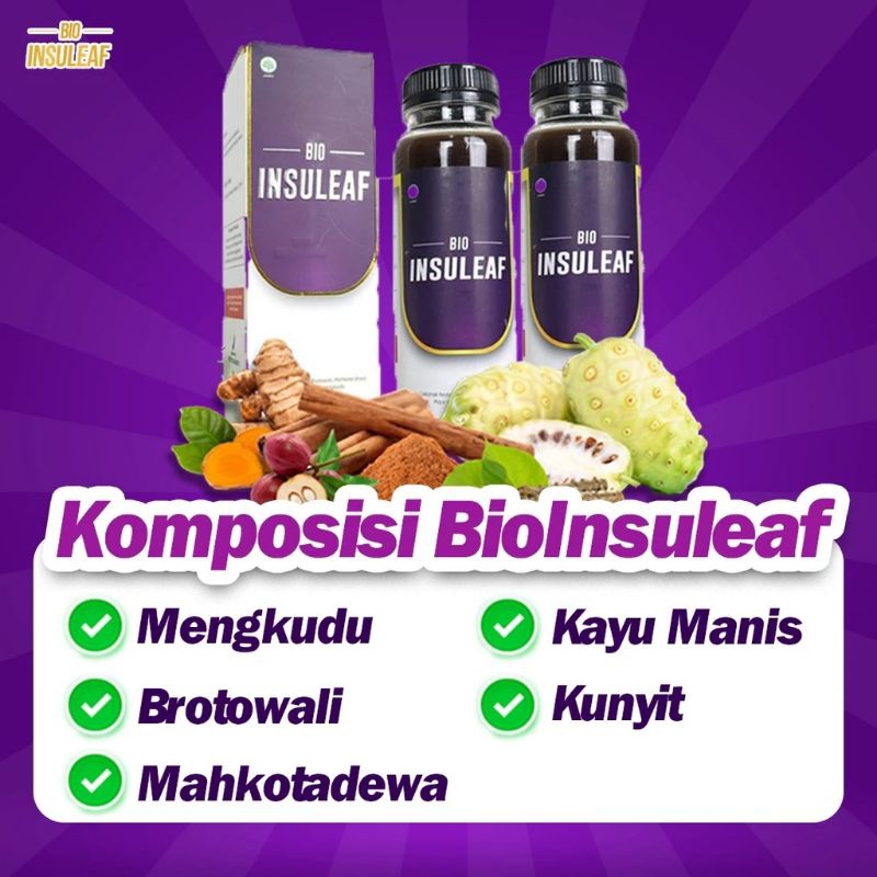 

paket 1 Botol bio insuleaf obat herbal alami mengatasi kencing manis