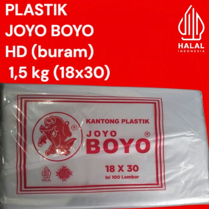 Plastik JOYO BOYO HD Buram 1,5 kg (18x30) Tahan Panas/Plastik Kuah
