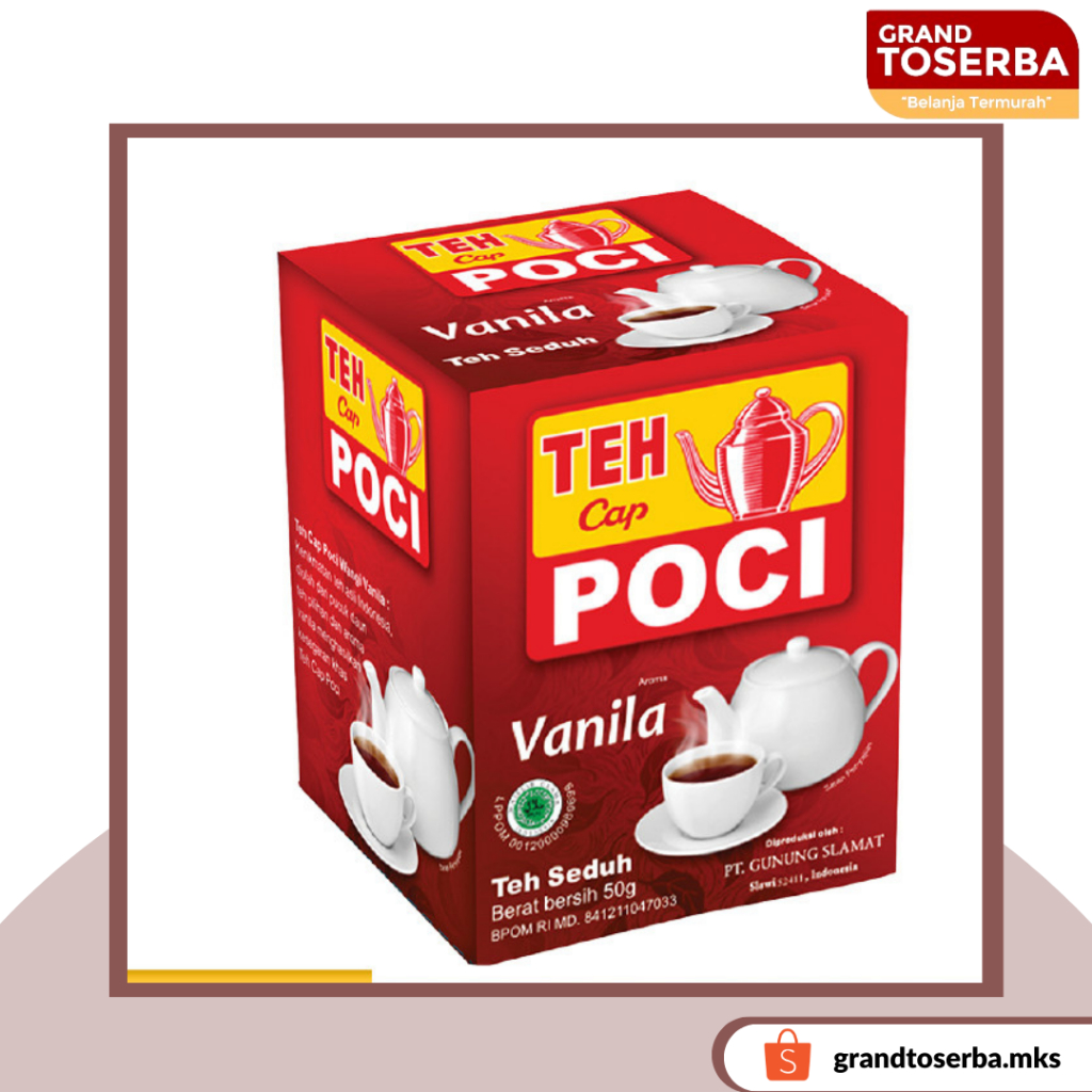 

Teh Seduh Cap Poci Seduh Aroma Vanilla 50 gr
