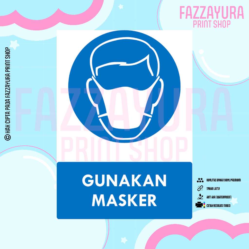 

STICKER SAFETY SIGN RAMBU K3 & TATA GRAHA GUNAKAN MASKER