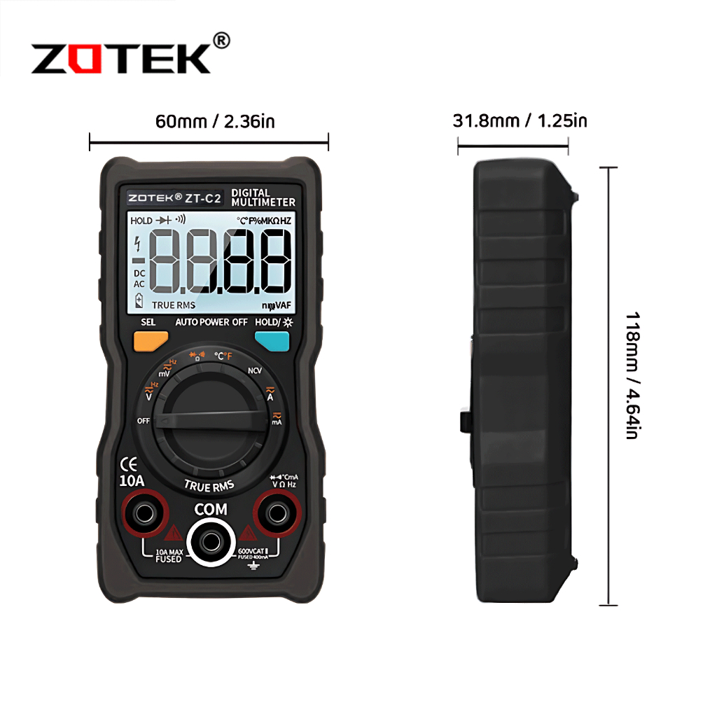 ZOTEK ZT-C2 AVOMETER DIGITAL MULTITESTER DIGITAL ORIGINAL AC/DC