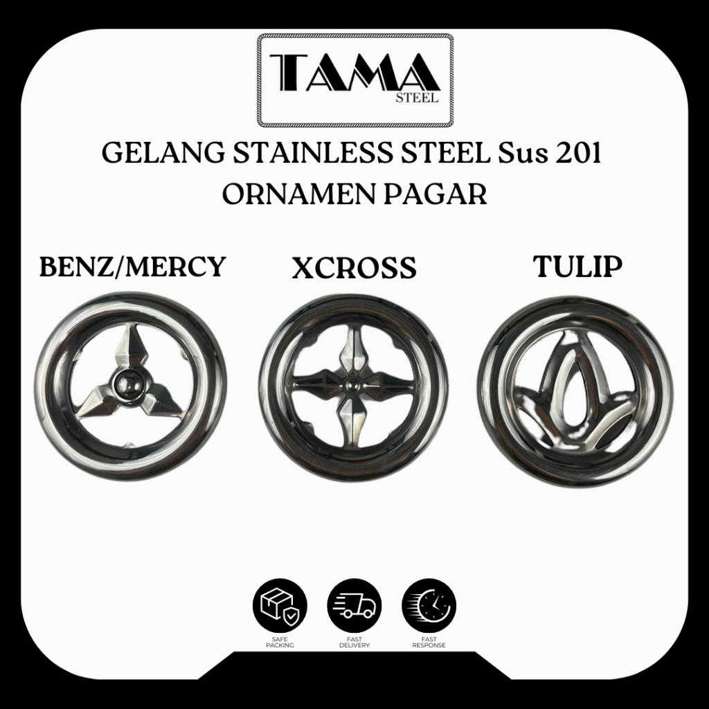 ORNAMEN PAGAR GELANG STAINLESS STEEL SUS 201 | AKSESORIS PAGAR STAINLESS STEEL ORNAMEN PAGAR