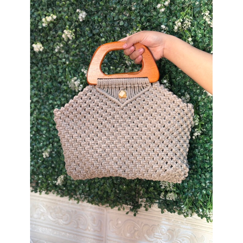 PALOMA Tas Jinjing Besar Wanita Serbaguna Elegan Handmade Macrame Aesthetic