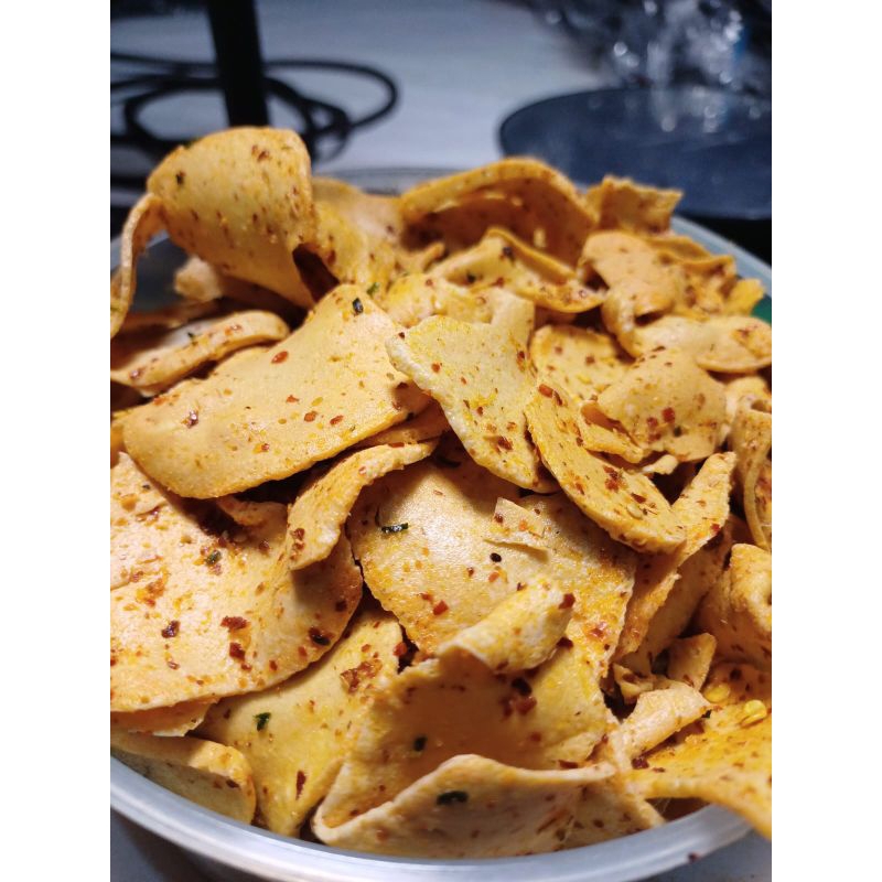 

Kripik Basreng Gurih Gurih Nyony Pedas Gurih Renyah Bumbu Daun Jeruk