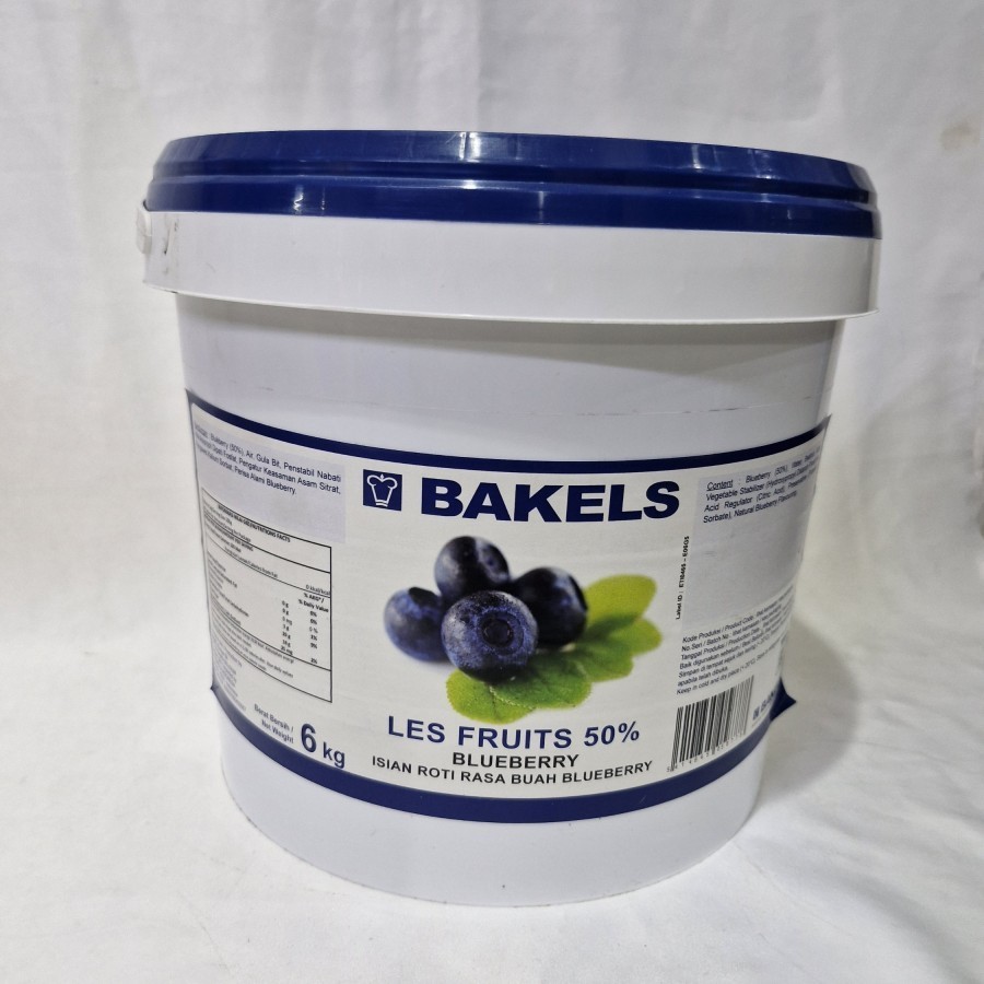 

Bakels Les Fruit 50% Blueberry / Blueberry Filling dengan buah asli 6 kg