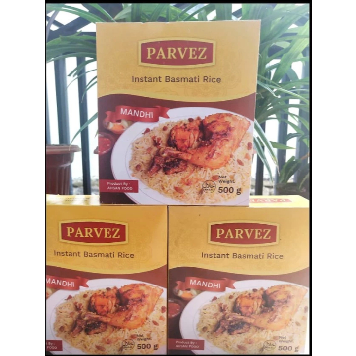 

PARVEZ INSTANT BASMATI RICE 500GRAM KABSAH BIRYANI MANDHI