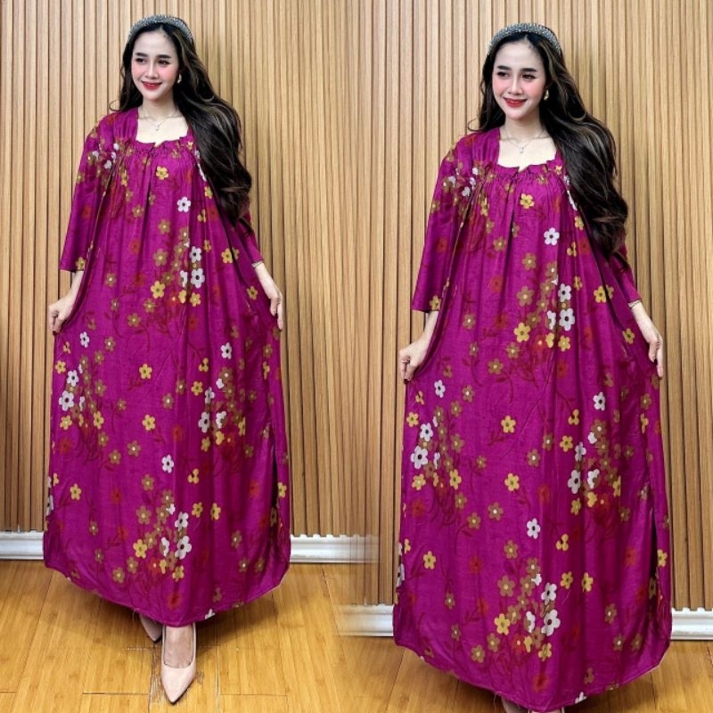 Home Dress Fuji Jumbo Ld 120 Rayon Premium Kekinian Terbaru | Gamis Jumbo LD 120 Fuji Kekinian