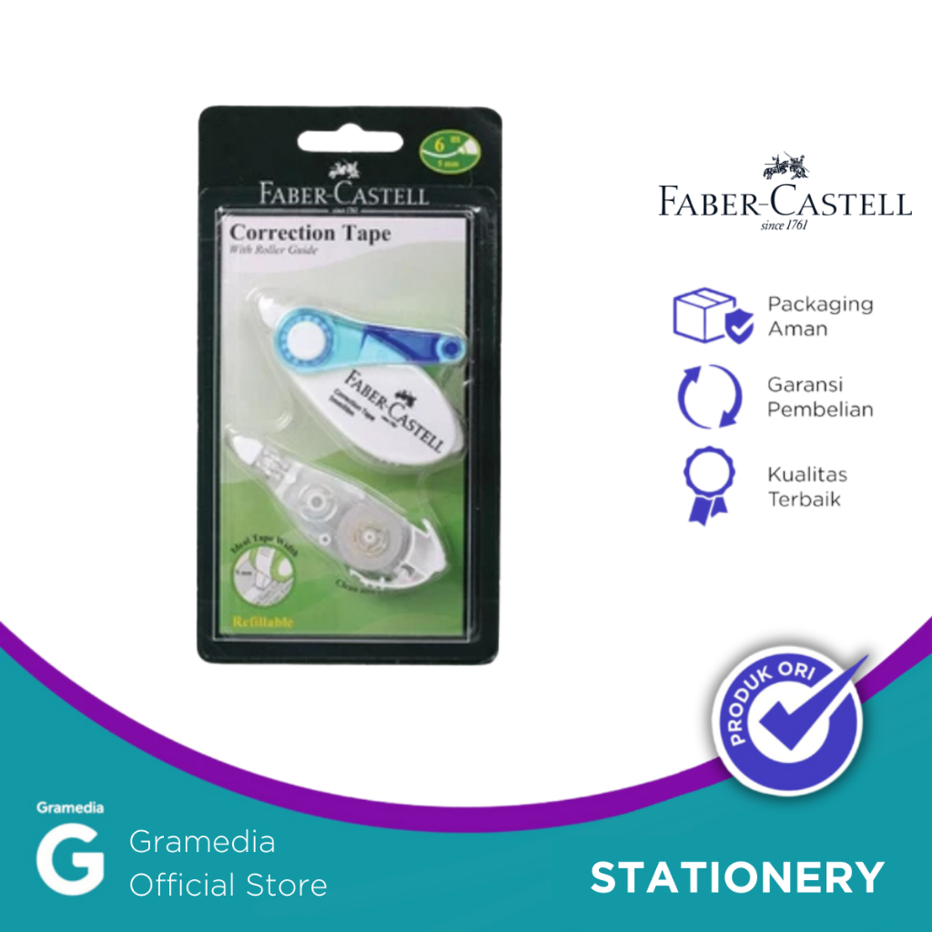 

Faber Castell Correction Tape Sr 506 Blue Plus 1 Refill
