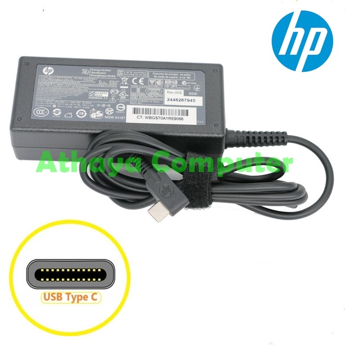 Charger Adaptor Hp Pavilion PLUS 14 AMD Ryzen 7 Series 20V 3.25A type C