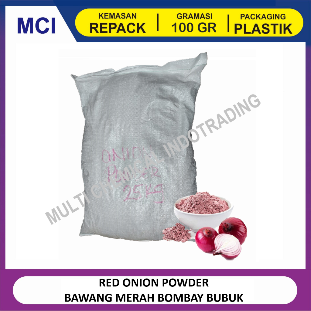 

BAWANG BOMBAY MERAH BUBUK / RED ONION POWDER / BAWANG BOMBAI BUBUK - REPACK 100 GR