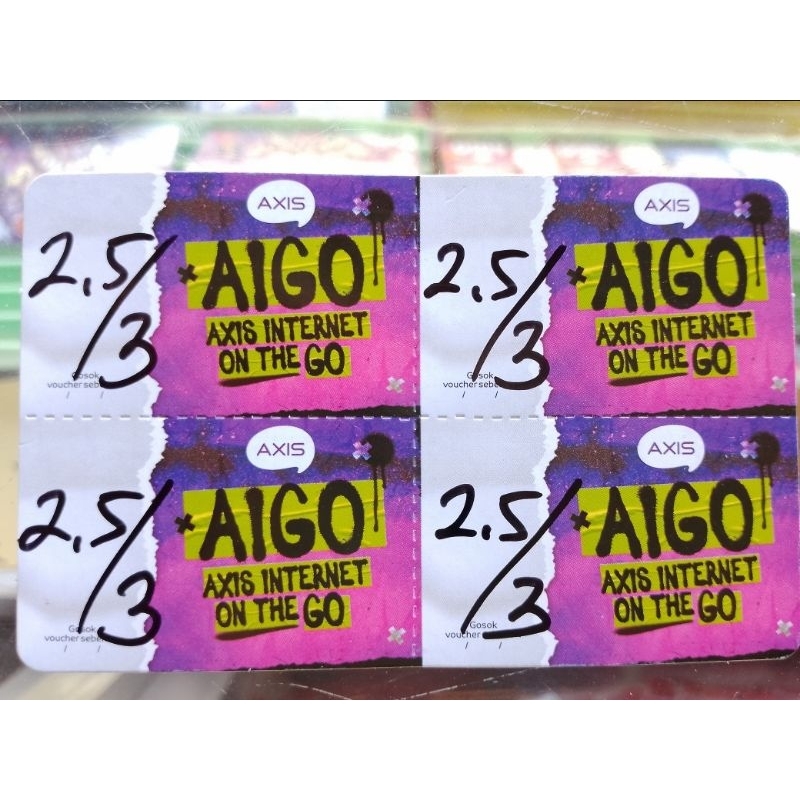 VOUCHER AXIS 2,5GB/3HARI HARGA GROSIRAN (MIN 10PCS)