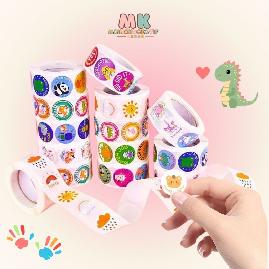 

MK615 stiker roll Lucu Desain Hewan & Karakter Keren / StikerLabelAnak / StickerLucu
