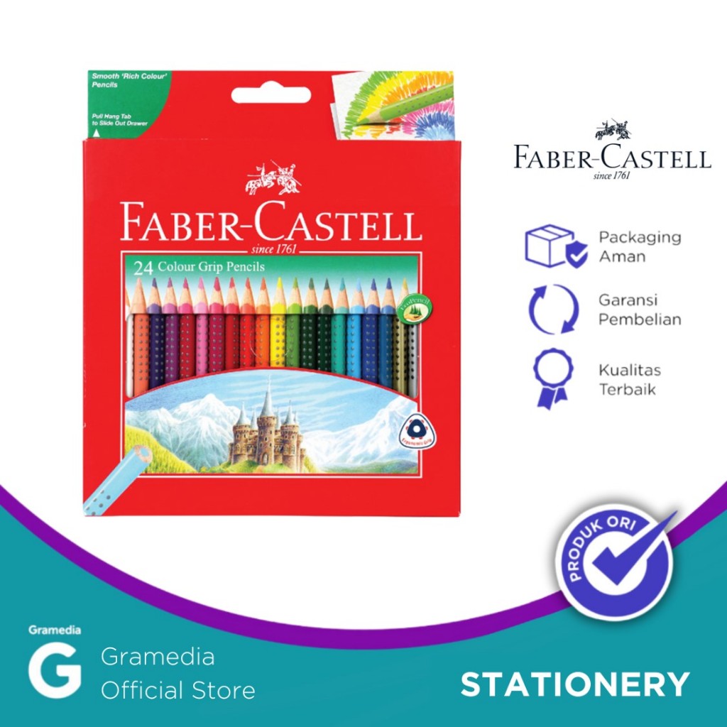 

Faber-Castell - Pensil Warna Grip (Watercolour) 24 Warna