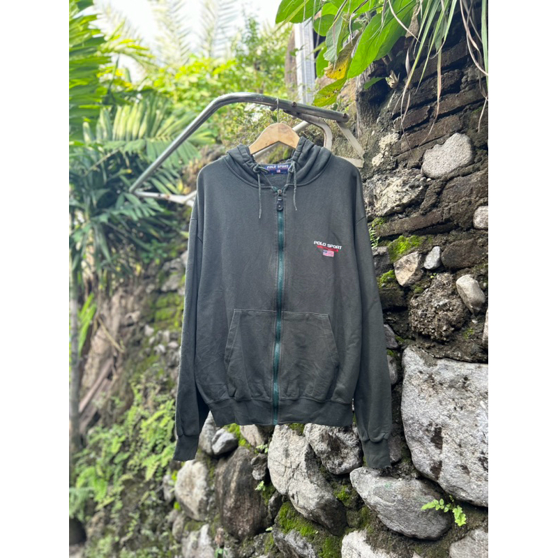 Pullover Hoodie Polo Sport Green Army Second