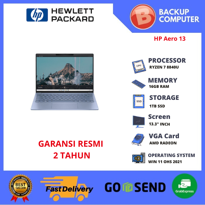 LAPTOP HP Aero 13-bg0888AU RYZEN 7 8840U 16GB RAM