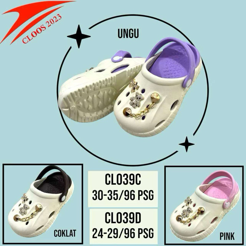 Fateeha - Sandal anak baim crocs | Sandal anak baim pita