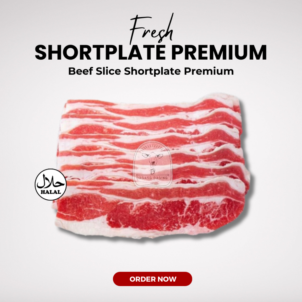

Slice Beef Shortplate AUS Kualitas Premium / Daging Sapi Slice Fresh Halal 1kg